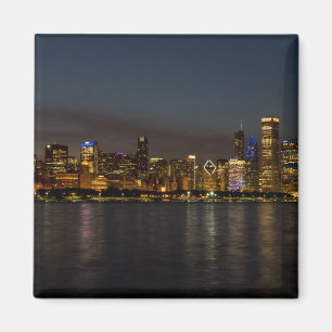 Íman Chicago Night Cityscape