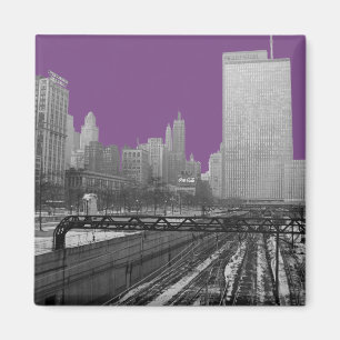Íman Chicago Rail Yards Railroad Centro 1960 PHoto
