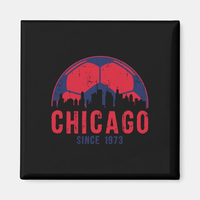 Íman Chicago Skyline Soccer Fc Futebol Illinois  (Frente)