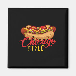 Íman Chicago Style Best Hot Dog Gift Hotdog