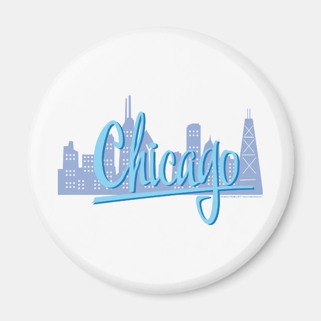Íman Chicago Windy City Skyline (Frente)