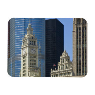 Íman Chicago, Wrigley Building com Trump Hotel e