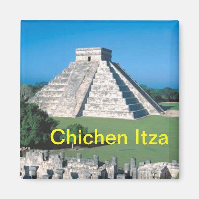 Íman Chichen Itza imã de geladeira (Frente)
