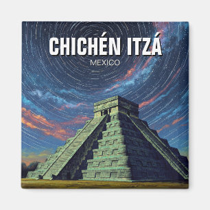 Íman Chichen Itza Mexico Viagem Night Stars