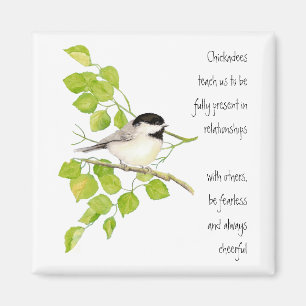 Íman Chickadee, Totem animal, pássaro, natureza