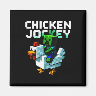 Íman Chicken Engraçado Jockey Zombie Pixel Art Gamer Sh