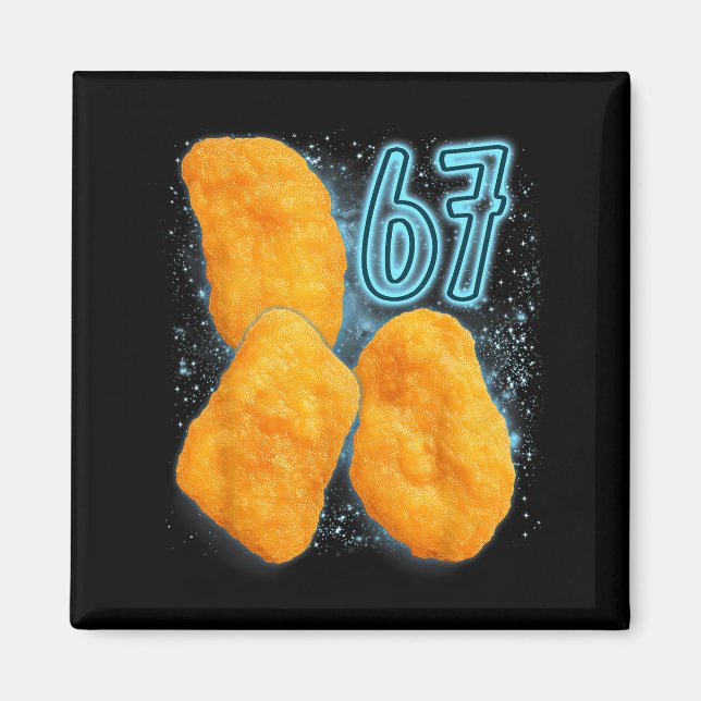 Íman Chicken Nugget Lover 67 Meme Six Seven Fried Chick (Frente)