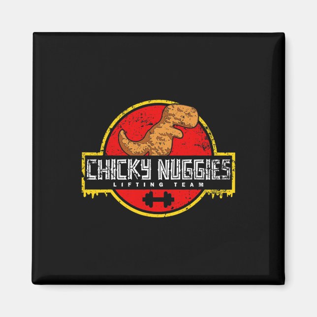 Íman Chicky Nuggting Equipe de Elevação Galinha Nugget  (Frente)