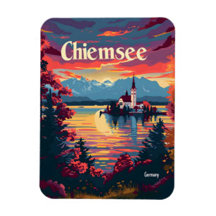 Íman Chiemsee Alemanha vintage art