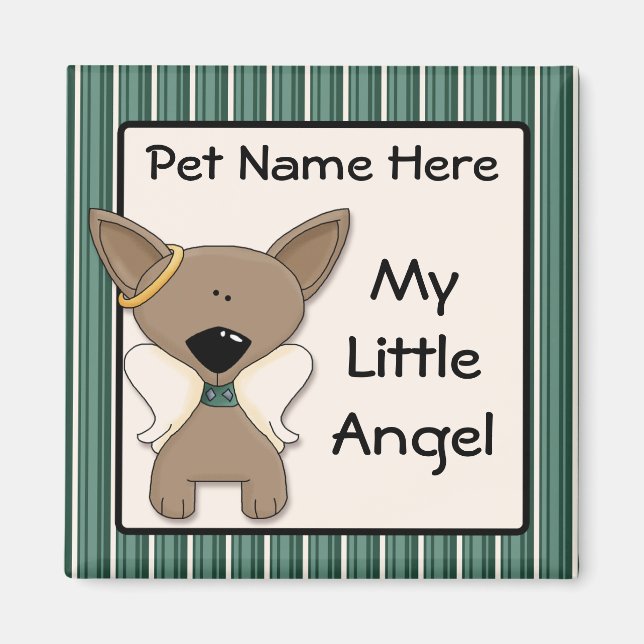 Íman Chihuahua Angel Dogs Memória Keepsasaname Dift (Frente)