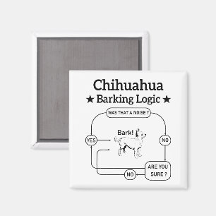 Íman Chihuahua Barking Logic Cachorro Engraçado Salgado