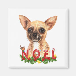 Íman Chihuahua em aquarela Natal Natal