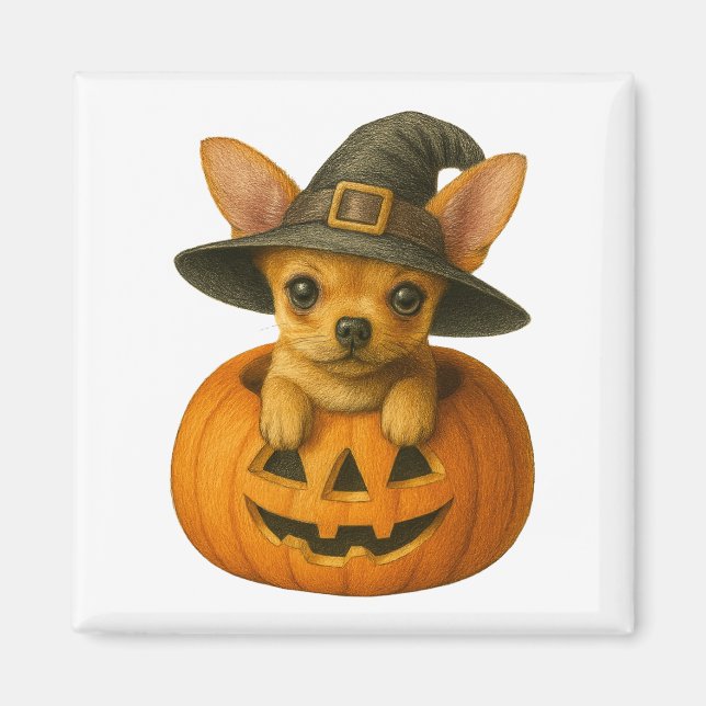 Íman Chihuahua em Pumpkin (Frente)