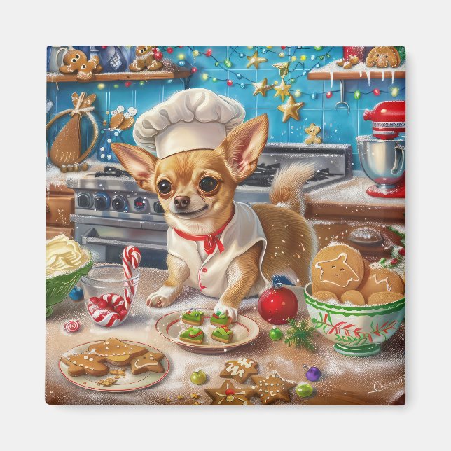 Íman Chihuahua Holiday Baking: Natal Festivo (Frente)