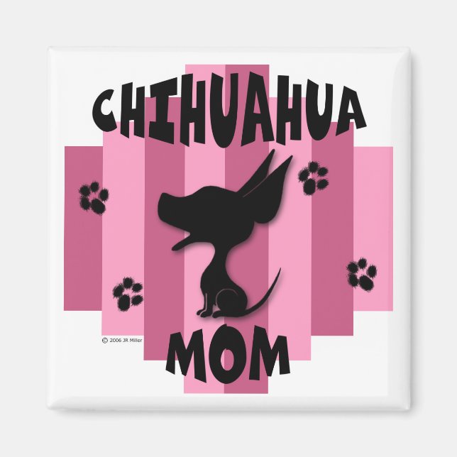 Íman Chihuahua Mãe Magnet (Frente)