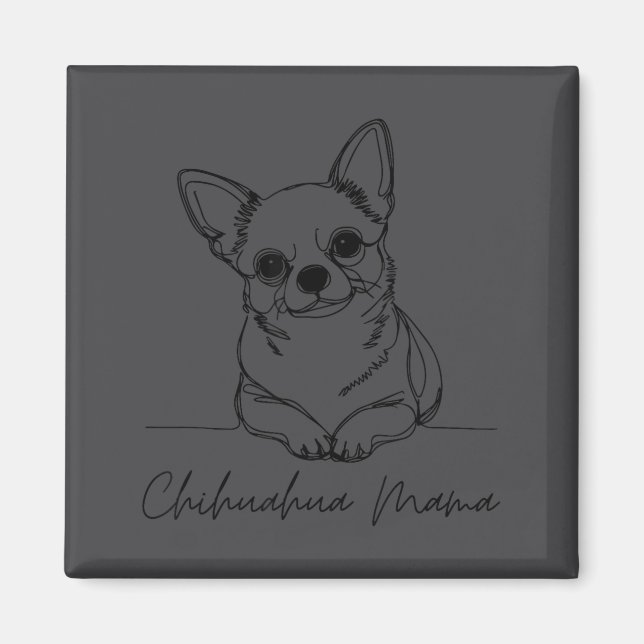 Íman Chihuahua Mama Short Haired Chihuahua Mom Cute Dog (Frente)