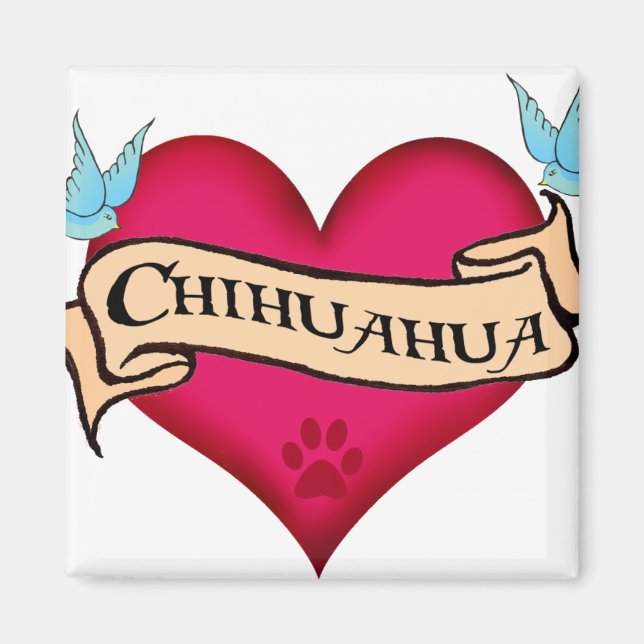 Íman Chihuahua Tattoo Heart (Frente)