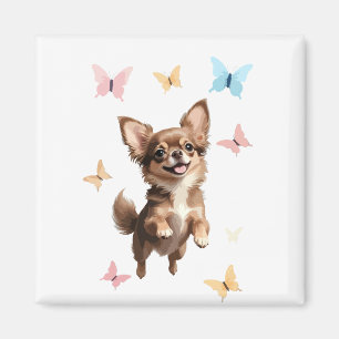 Íman Chihuahua Vetor Pintando Um Brincadeira Adorável