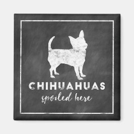 Íman Chihuahuas Spoan Aqui Vintage Chalkboard