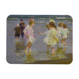 Íman Children Wading on the Beach (por E.H. Potthast)