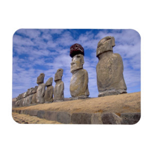 Íman Chile, Ilha Páscoa. Os 15 Moais em Ahu