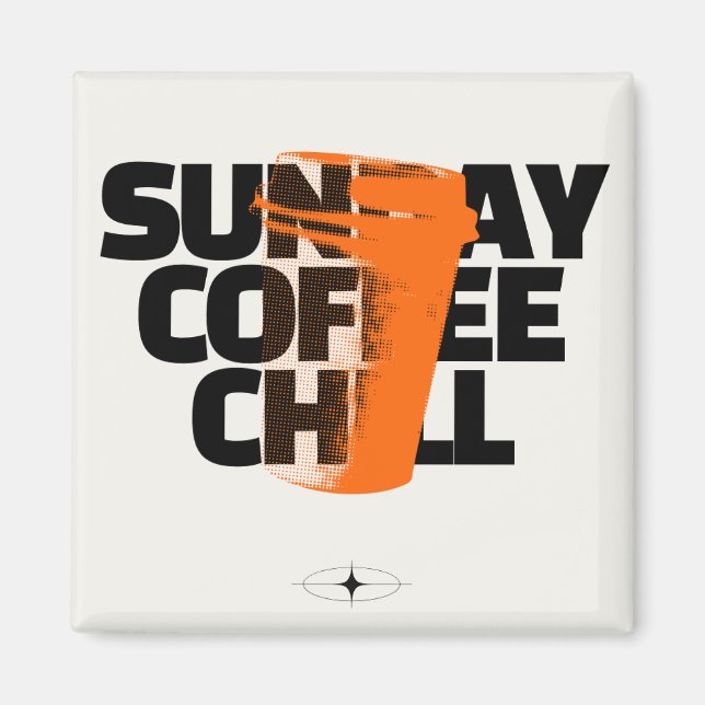 Íman Chill de Café de Domingo - Gráfico de Citação em M (Frente)