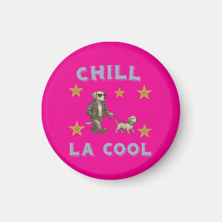 Íman Chill La Cool – Chien à Lunettes Promenant ami !!