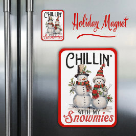 Íman Chillin Com Meu Bonito Neves Feto De inverno