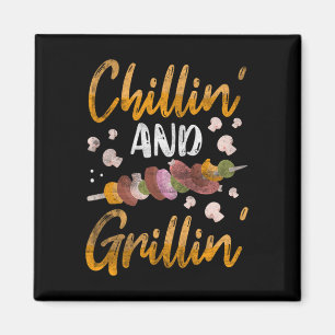Íman Chillin E Grillin Presentes De Churrasco Bbq Smoke