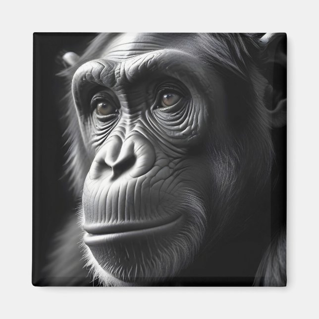 Íman Chimpanzé Vida Selvagem Majestosa Poster (Frente)