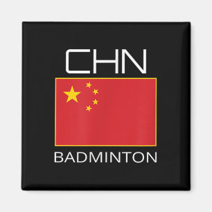 Íman China Badminton Team Fan Gift Atleta Chinês Chn