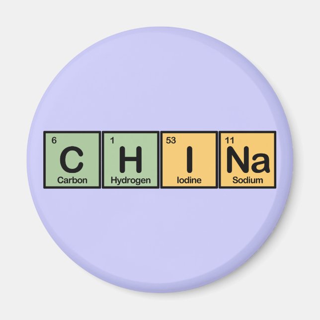 Íman China feita de Elementos (Frente)