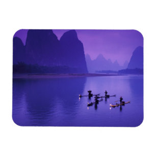 Íman China, Rio Li. Pescadores de corormões.