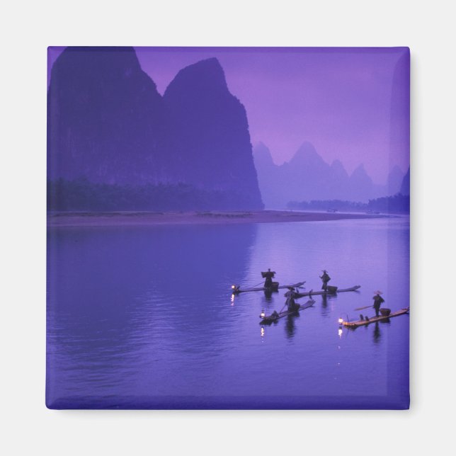 Íman China, Rio Li. Pescadores de corormorões. (Frente)