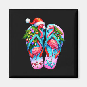 Íman Chinelos Pretty Flamingo Tropical Verão Natal