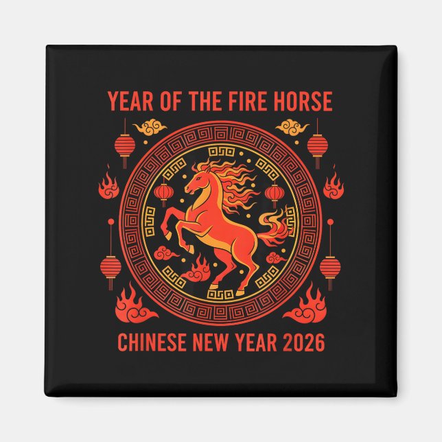 Íman Chinese New Year 2026 Year Of The Fire Horse  (Frente)