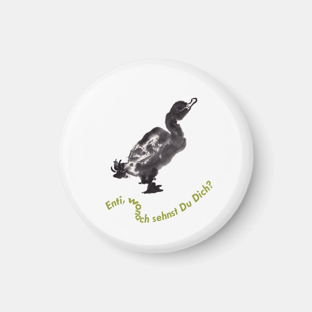 Íman Chinesische Tuschekunst mit Entenmotiv (Frente)