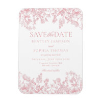 Chinoiserie cor-de-rosa Vintage Floral Guarde a Ca