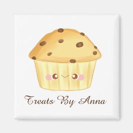 Íman Chip Muffin de Chocolate Cortado