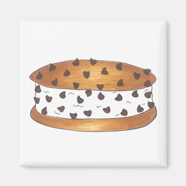 Íman Chipwich Chocolate Chip Sorvete Sandwich Magnet (Frente)
