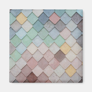 Íman chique Pastel Azulejos Porta copos de papel quadra