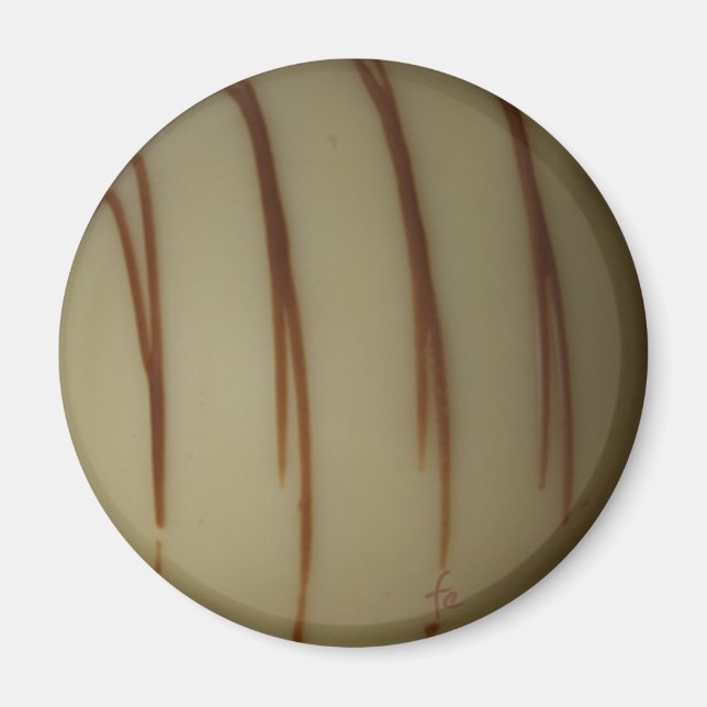 Íman chocolate belga branco (Frente)