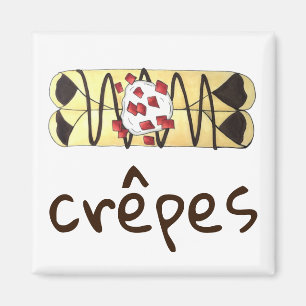Íman Chocolate Crêpe Pancake França Comida Crepes