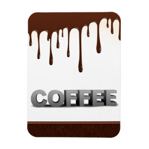 ÍMAN  CHOCOLATE DE CAFÉ DRIPS YUMMMY DELICIOUS WORDS GR