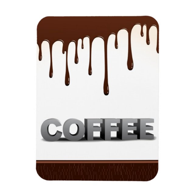 ÍMAN  CHOCOLATE DE CAFÉ DRIPS YUMMMY DELICIOUS WORDS GRA (Vertical)