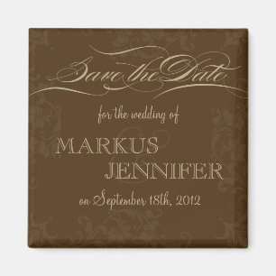 Íman Chocolate do vintage de DIY & imã salve a data do