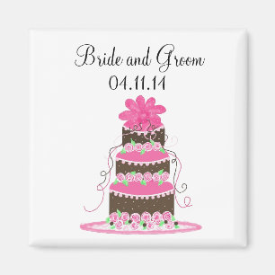 Íman Chocolate e Rosa Casamento Salve a Data