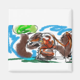 Íman chocolate labrador art
