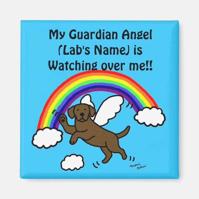 Íman Chocolate Labrador Guardian Angel (Ponte do Arco-í (Frente)