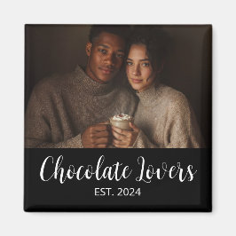 Íman Chocolate Lovers Couple Established Photo Gift